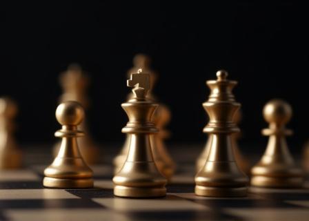 戦略的な計画を示すチェスボード